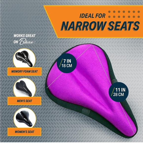Bikeroo Bike Seat Cushion - Padded Gel Bike Seat Cover, Compatible with Peloton - Picture 5 of 5